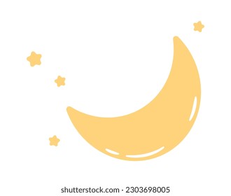 Moon With Stars Vector Illustration