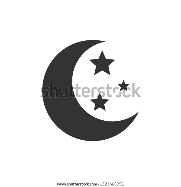 Moon and Stars Vector, Nighttime symbol for your\
web site design