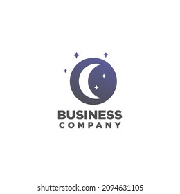 diseño del logotipo de la luna y el inicio, concepto del logotipo de hotel y viaje, diseño del logotipo del astronauta