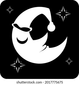 Icono de la Luna e inicio Icono transparente plano