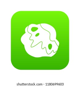 Moon stone icon digital green for any design isolated on white vector illustration