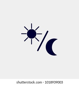 moon and sun icon, vector illustration. day icon