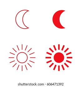 Moon and Sun Icons