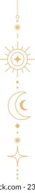 Elemento de arte Moon and Sun Line