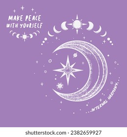 moon sun mystic cosmic design