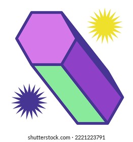 Luna y sol brillando con rayos y luz alrededor del cristal. Combinación mágica aislada, composición con elementos y elementos abstractos. Psicología y misterio o magia. Vector de estilo plano