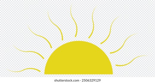 Mond und Sonne einfache Linie Symbol. Vektorgrafik. EPS 10.