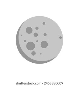 moon surface icon flat design with white background vector.