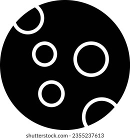 Moon Surface Vector Icon Glyph Style