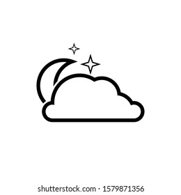 Moon Symbol Icon Vector Illustration