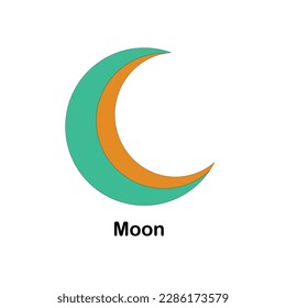 Moon symbol vector design for gifts