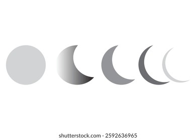 A moon symbol vector icon