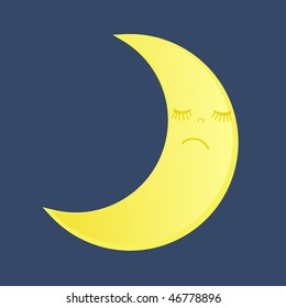 Símbolo de la luna. Ilustración del vector