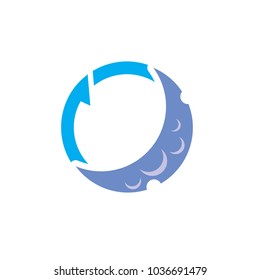Moon Sync Logo Icon Design