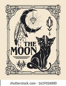 The Moon tarot card