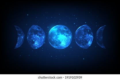 The moon, Technology vector, Abstract space vector background