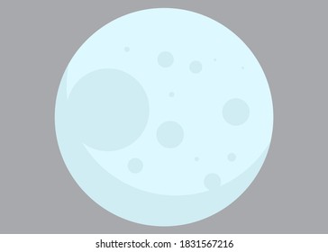 The moon that shines brightly in the sky