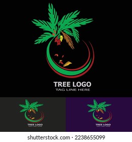 Der Mond mit Baumblattfrucht, Logo-Design