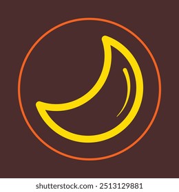 Icono de moda de la luna con clase de Ilustración vectorial abstracta colorida obra de arte precioso design.eps