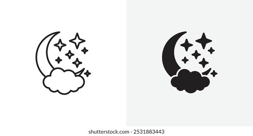 Conjunto de ícones do vetor da Lua. Ilustrador de vetor de ações. EPS 10