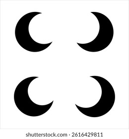 Moon vector art design silhouette 