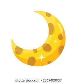 Moon vector colorful stickers Icon Design illustration. EPS 10 File 