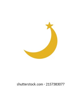 Moon vector design illustration isolated on white background