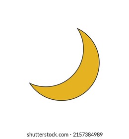 Moon vector design illustration. Isolated on a white background