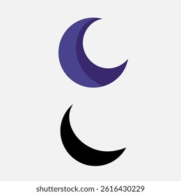Moon vector  design silhouette art