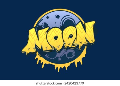 Moon Vector Design, for T shirt, streetwear, and poster