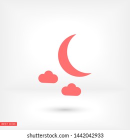 moon vector eps 10 icon , Lorem ipsum flat design