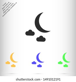 moon vector eps 10 icon , Lorem ipsum flat design