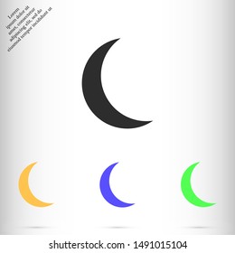 moon vector eps 10 icon , Lorem ipsum flat design