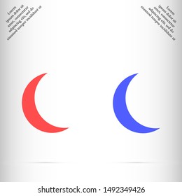moon vector eps 10 icon , Lorem ipsum flat design