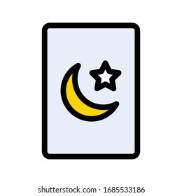 Mondfarbensymbol für Vektorillustration 