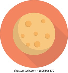 moon vector flat color icon 