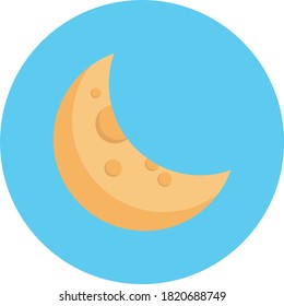 icono de color plano del vector de luna