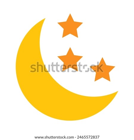 Moon  Vector Flat Icon design