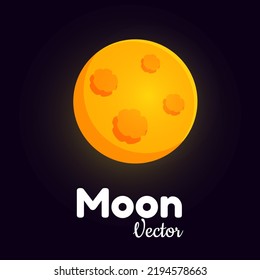 Moon Vector Flat style Design