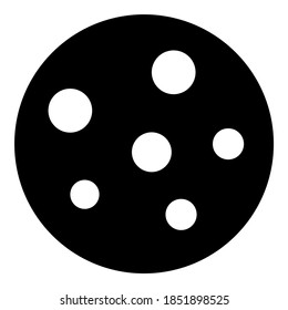 moon vector glyph icon. Modern glyph symbols. Collection of traditional elements.