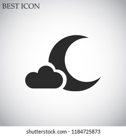 moon vector icon 10 eps