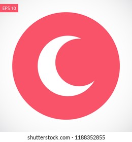 moon vector icon 10 eps