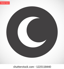 moon vector icon 10 eps