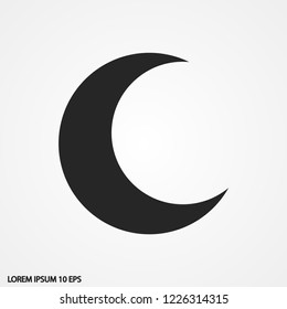 moon vector icon 10 eps