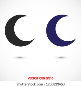 moon vector icon 10 eps