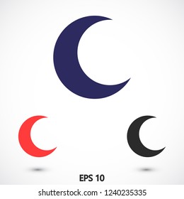 moon vector icon 10 eps