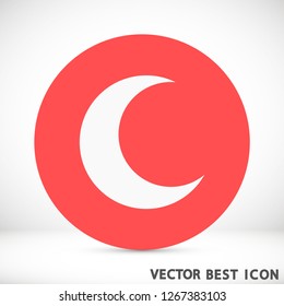 moon vector icon 10 eps