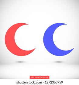 moon vector icon 10 eps