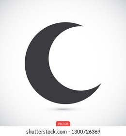 moon vector icon 10 eps