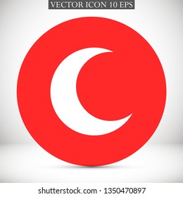 moon vector icon 10 eps